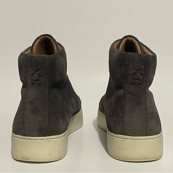 Frye Lena Suede Zip High-Top Sneakers in Gray - Picture 4 of 9
